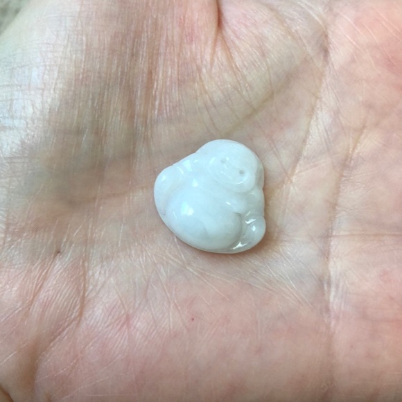 Natural White Real Jade Buddha